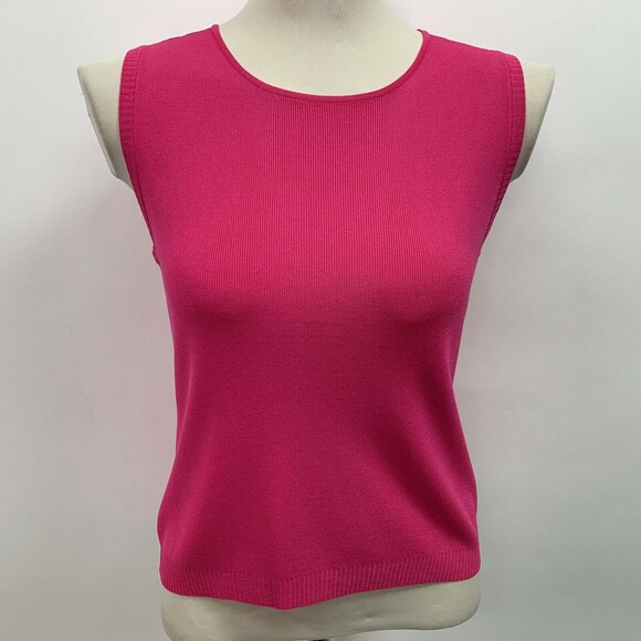 Finity Women's Knit Top Large Pink Sleeveless - Picture 1 of 7
